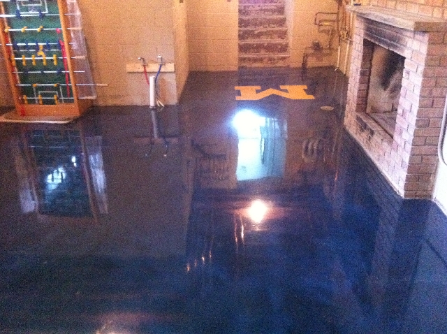 Ann Arbor Mi Custom Basement Epoxy Flooring 21